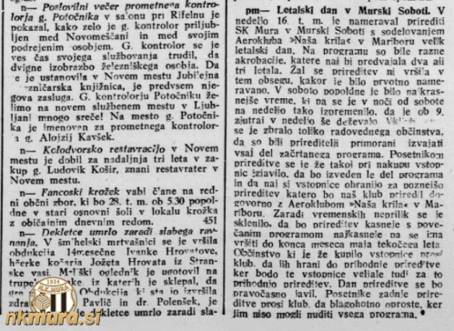 Športni klub Mura je pripravil Letalski dan.