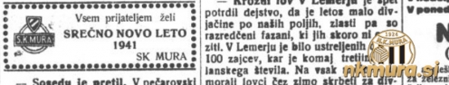 Voščilo Mure za leto 1941.