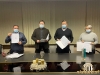 Od leve: Miran Polanec (predsednik ŠNK Bakovci), Robert Kuzmič (predsednik Mure), Aleksander Jevšek (župan MOMS) in Nives Cajnko (predsednika KS Bakovci).
