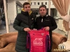 Marin Ljubić in športni direktor Denis Rajbar. Ljubić bo do konca sezone 2021/22 v Muri igral kot posojen nogometaš turškega Istanbulsporja. Fotografija je nastala v Beleku, kjer se Muraši nahajajo na pripravah.