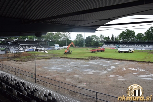 Pogled na Fazanerijo 26. maja 2022. Vidne so plasti drenaže, ki so jo delali leta 1964.