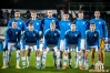 Mlada slovenska reprezentanca U21, ki je na Fazaneriji pričela tekmo z Bolgarijo. Prvi z leve čepi Tio Cipot. V ekipi sta še dva nekdanja Muraša. Na sredini čepi Aljaž Antolin, skrajno desno pa Marcel Ratnik.