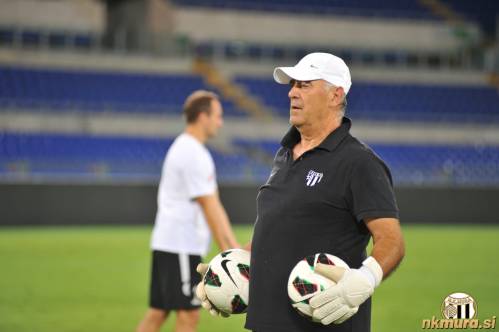 Slobodan Đurić na treningu pred tekmo Lazio : Mura (30. avgust 2012).