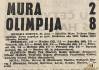Mura : Olimpija, 23. julija 1967.