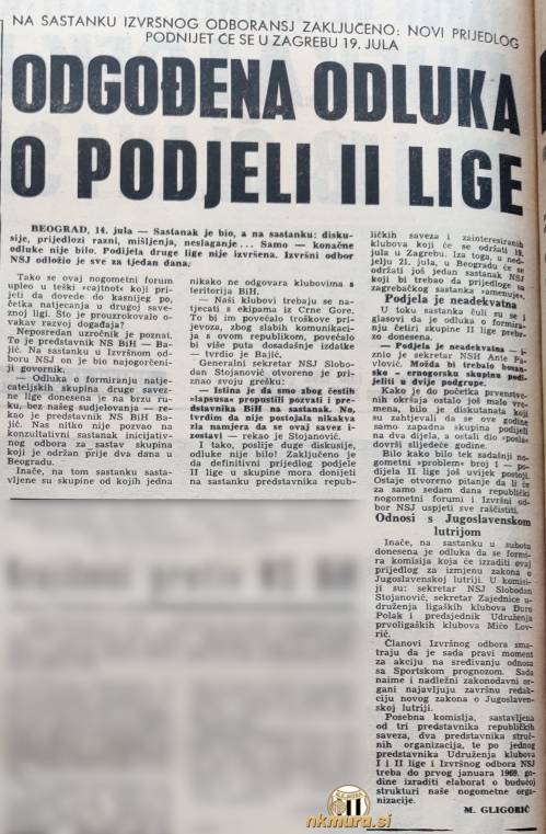 Dokončne odločitve o razdelitvi druge lige še vedno ni.