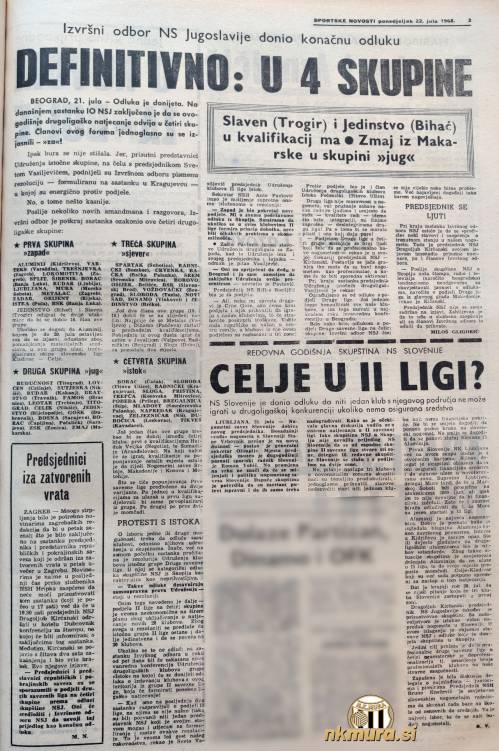 Mura v zahodni skupini II. zvezne lige.