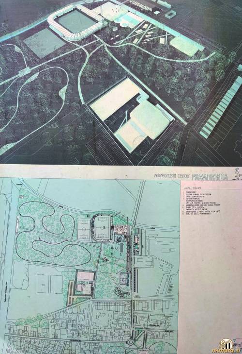 Načrti za rekreacijski center Fazanerija leta 2006.