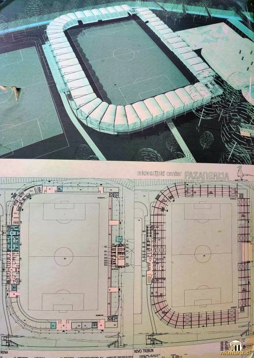 Načrti stadiona Fazanerija iz leta 2006.