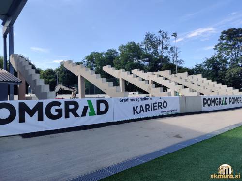 Gradnja tribun na Fazaneriji.