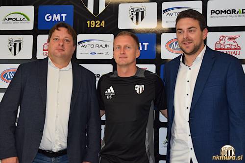 Predsednik Robert Kuzmič, trener Darjan Slavic in športni direktor Grega Ciglar.