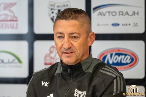 Vladimir Kokol na novinarski konferenci (7. oktober 2025) pred tekmo 2. kroga kvalifikacij za Pokal Evropa proti Dinamu Minsk.