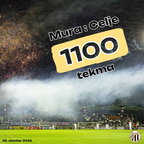 Tekma med Muro in Celjem bo 1100 prvenstvena tekma Mure v samostojni Sloveniji. Tekma med Muro in Celjem bo 1100 prvenstvena tekma Mure v samostojni Sloveniji.