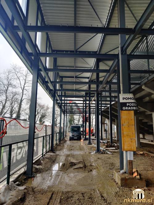 Gradnja klubskih prostorov za tribuno.