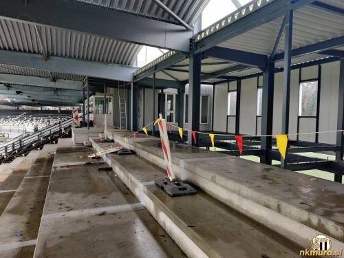 Gradnja klubskih prostorov za tribuno.