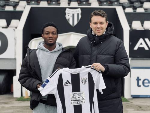 Godwin Agbevor in športni direktor Grega Ciglar.