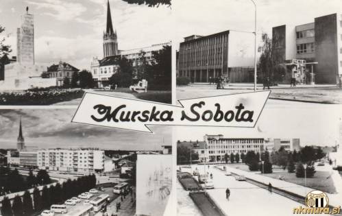 Razglednica Murske Sobote iz šestdesetih let.