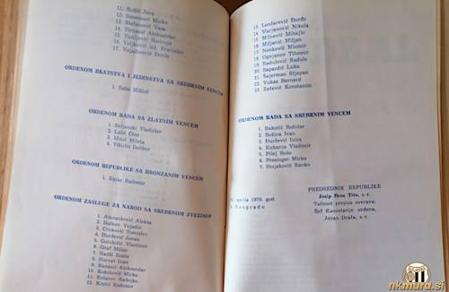 Predsednik SFRJ Josip Briz Tito je Vladimirja Kukanjo odlikoval z medaljo dela s srebrnim vencem.