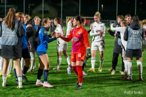 Pozdrav in čestitke ob koncu tekme.