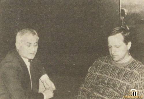 Ernest Ebenšpanger, predsednik skupščine, in Tugomir Frajman, predsednik izvršilnega odbora NK Mura.