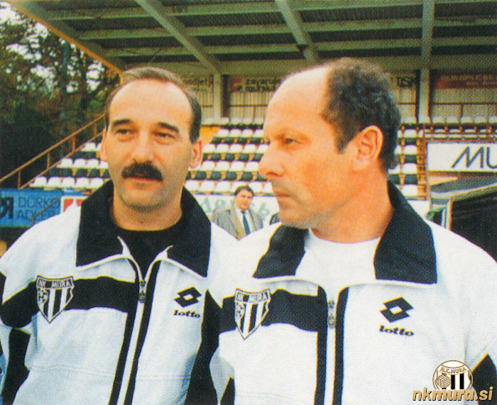 Jože Karoli (levo) in Milan Koblencer, tvorca Murinih uspehov v sezoni 1997/98.