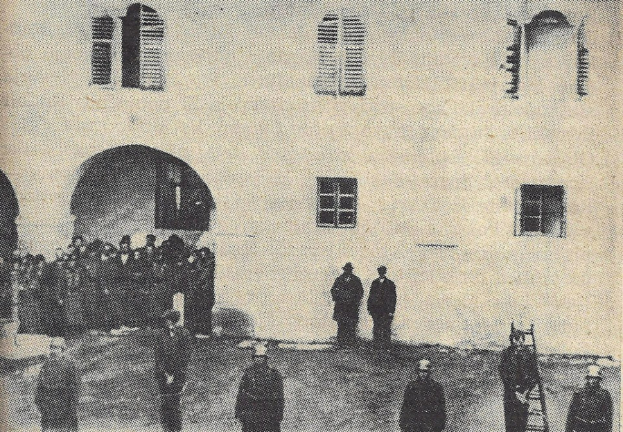 Evgen Kardoš in Štefan Cvetko tik pred obešanjem.